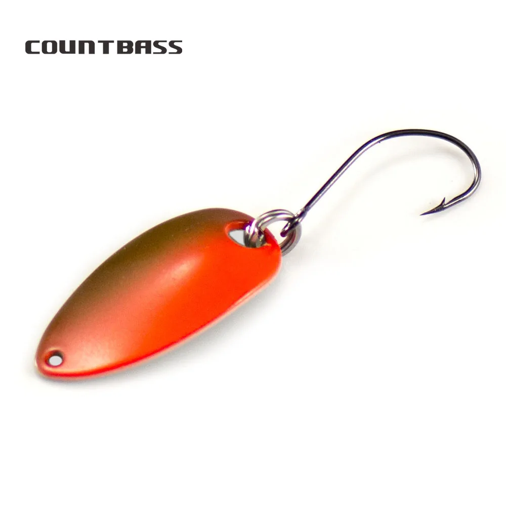 

Countbass Casting Trout SpoonSalmon Pike Bass Metal Brass Fishing Lures Fish Bait Size 27x12.5mm, 2.2g 5/64oz