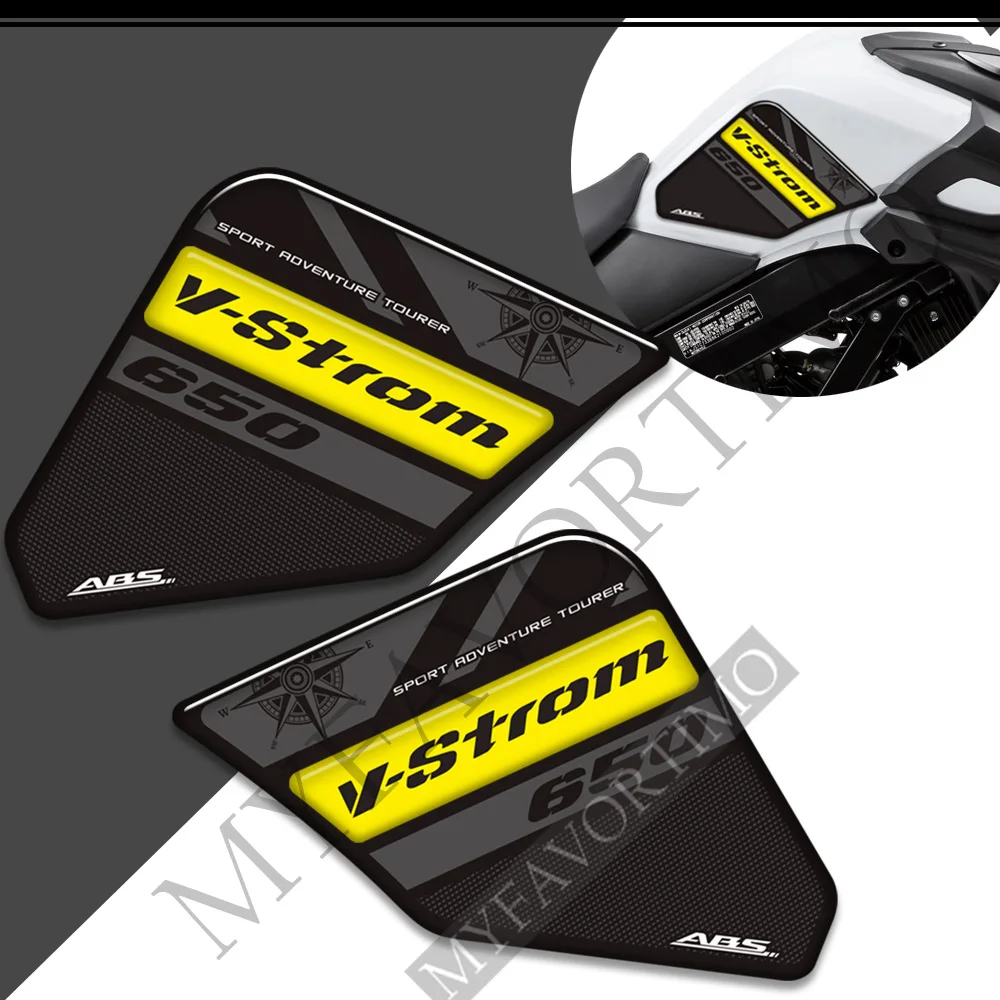 For Suzuki V STROM VSTROM DL 650 XT 650XT Adventure Tank Pad Protector Trunk Luggage Cases Stickers Fuel Oil Kit