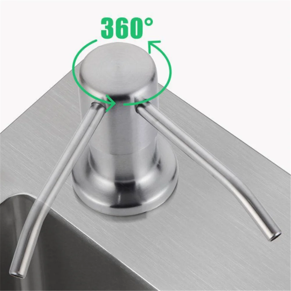 Kitchen Liquid Soap Dispenser Sink Soap Dispenser Pump Head With Tube Detergent Dispensers Press Pump Head for Dish Washing