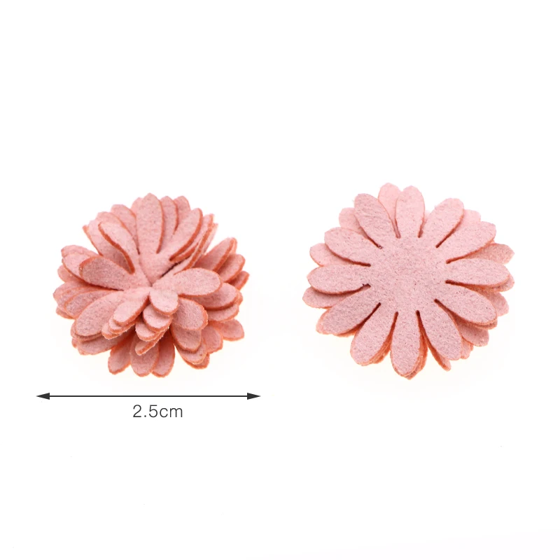 45pcs/Lot 2.5cm Mini DIY Handmade PVC Velvet Imitation Millet Flower Heads For Headdress Hair Accessories Clip Art Fake Decor