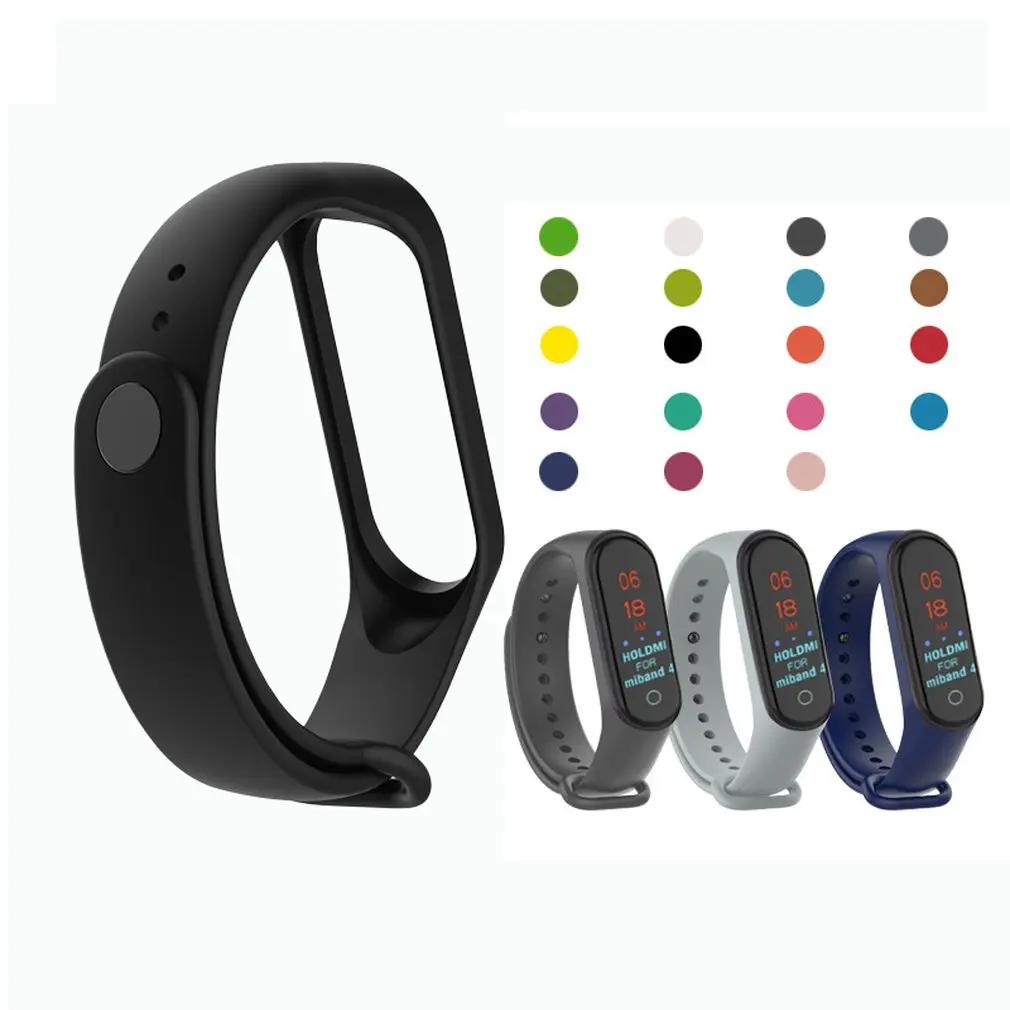 Strap For Xiaomi Mi Band 4 3 Silicone Sports Wristband For Mi Band 3 4 TPU replacement strap For XiaoMi Mi Band 4Bracelet