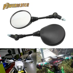 2pcs Foldable Round 10MM Scooter Rear Mirror Motorcycle Side Mirror for Motocross Accessories for Bike Rearview Mirrors Tuning