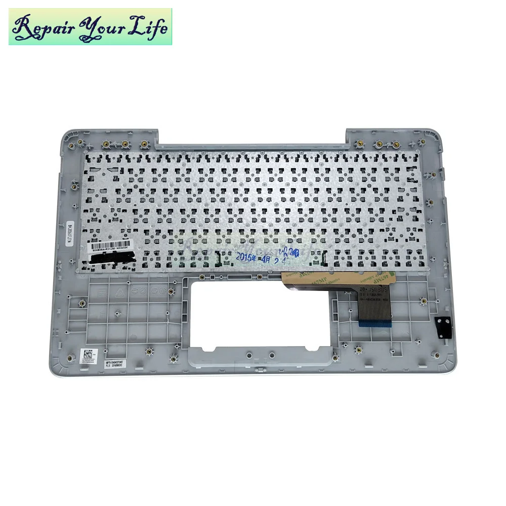 US laptop keyboard for Asus Transformer Book T200TA T200T T200 English keyboards silver Palmrest cover 13NB06I4AP0401 90NB06I4