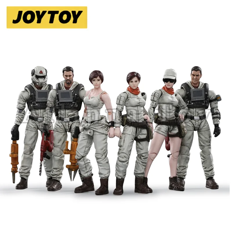 

JOYTOY 1/18 3.75inch Action Figure (6PCS/SET) Mech Maintenance Team A Collection Model Toy For Gift Free Shipping