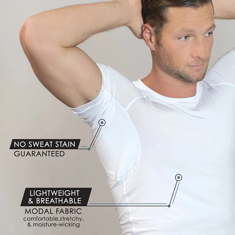 Sweat-Proof For Men - Sailor Collar - Slim, Fitted T-Shirt