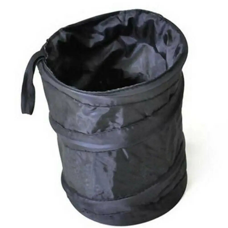 

Hot Sell 2019 Car Garbage Bag Portable Collapsible Black Car Bin Waterproof Resistant Travel Rubbish Trash Bag High Quality