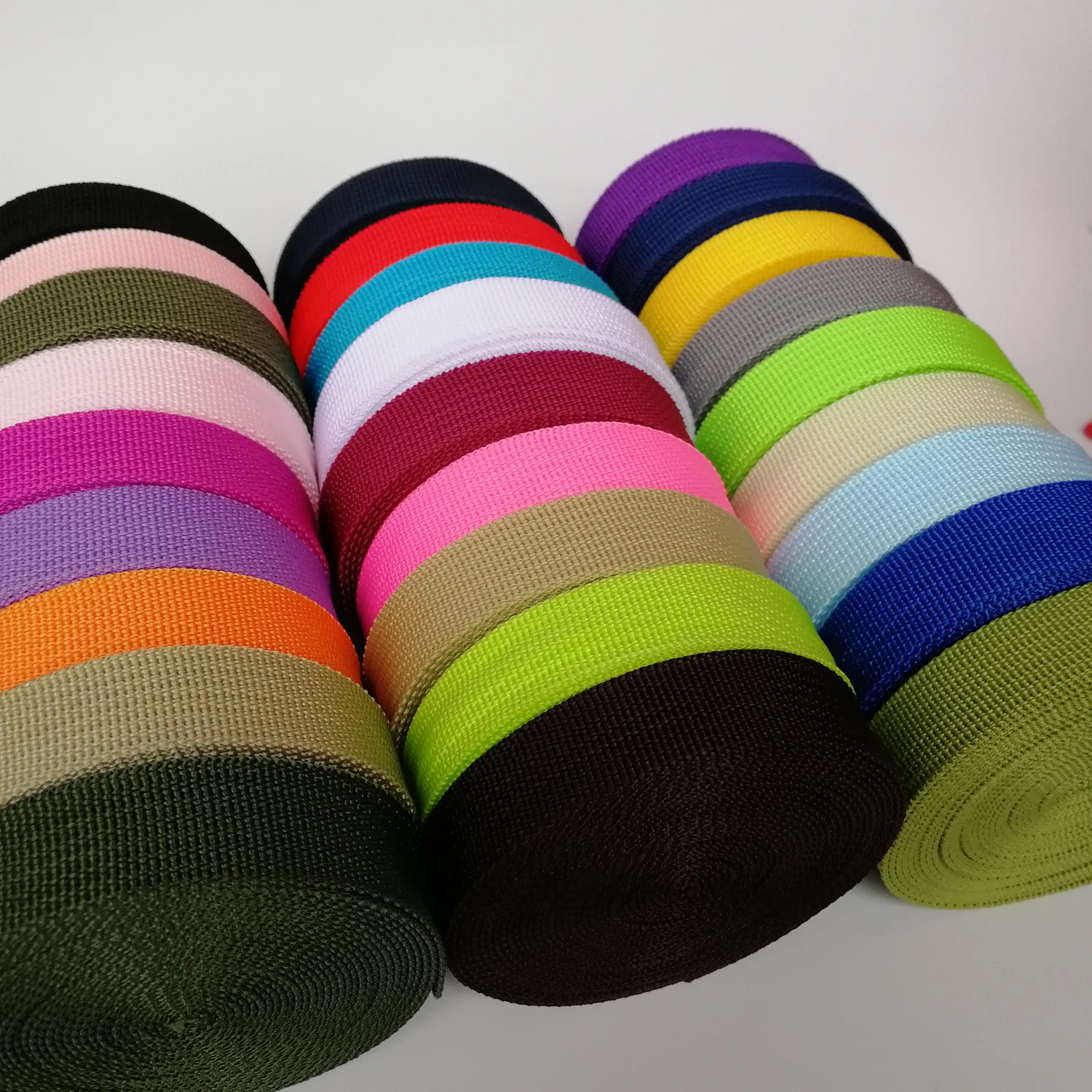 20mm wide 5 yards polypropylene webbing Black Rose Pink for Bags Sewing Belt Webbing Strapping braided strap Garment Shoes