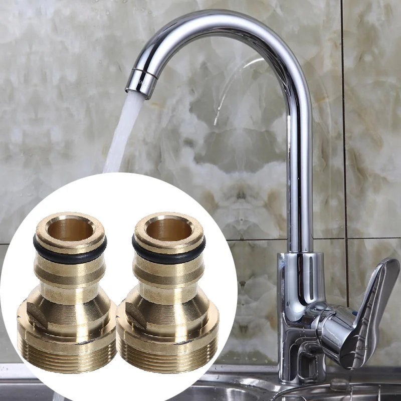 

Universal Kitchen Tap Male Connector Solid Brass Quick Connector Adaptor Mixer Garden Water Hose Pipe Tap Bathroom Faucet Spouts