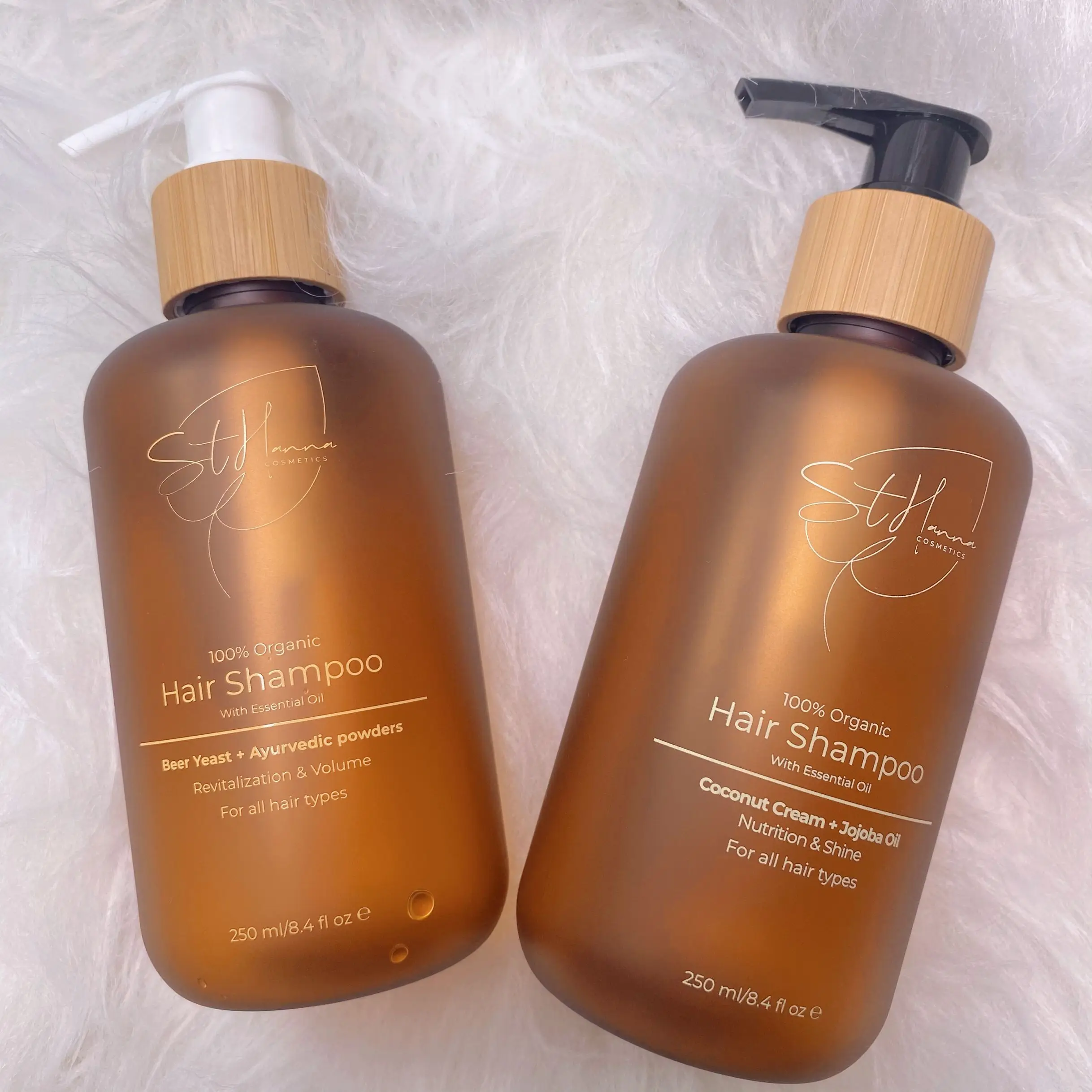Screen printing logo 8 oz cosmetic frosted brown jar face cream amber 60ml 120ml 250ml 500ml amber shampoo bamboo pump bottle