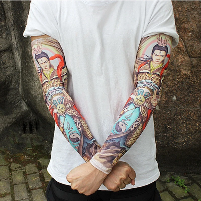 2Pcs Sun UV Protective Arm Sleeves For Men Women Cycling Fishing Tattoo sleeves Cooling Sport cuff Summer Arm Cover Warmers