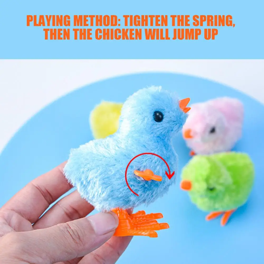 Jumping Chick Wind Up Toys Novelty Chicken Hopping Windup Toy For Kids Toddlers Adult Easter Egg Hunt Basket Stocking Party Fa