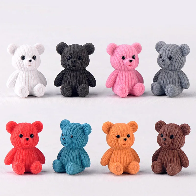 شعبية حزب إكسسوارات ديكور منزلي لطيف البلاستيك دمية دب المنمنمات الجنية عيد الفصح الحيوان حديقة التماثيل سطح المكتب ديكور #6