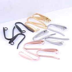40pcs Hypoallergenic Earrings Hooks Stainless Steel Diy Rose Gold Plated Black Ear Wire For Earring Jewelry Making Components