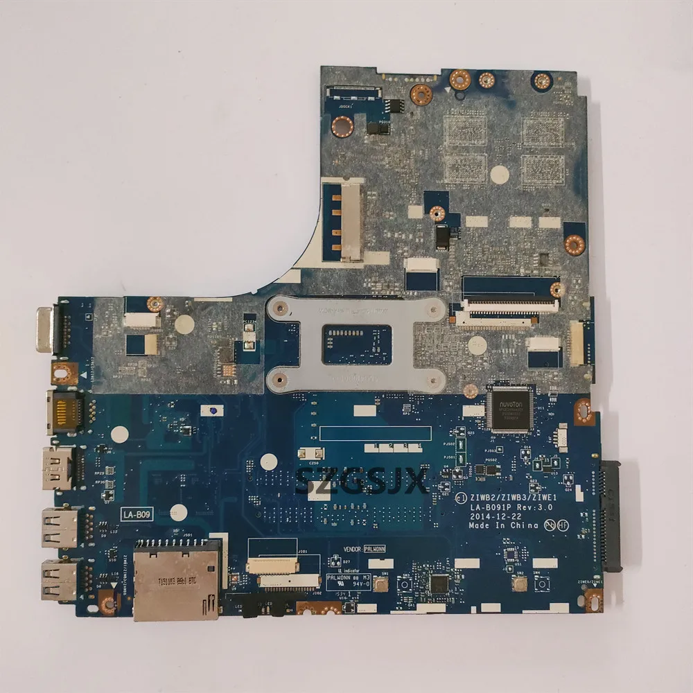 For Lenovo Ideapad  B50-70 B50-80 Laptop Motherboard   ZIWB2/ZIWB3/ZIWE1 LA-B091P  I3-4005 i3-4030 CPU  GPU 216-0867030 2GB