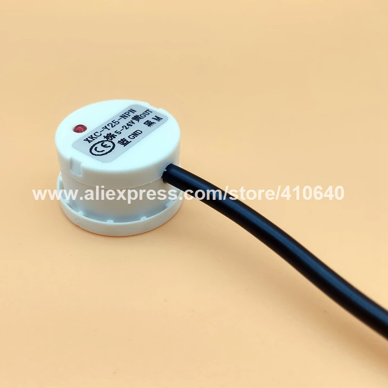 XKC-Y25-NPN Non Contact Adhering Type Water Level Sensor For Water Tank Water Tower or Tube Easy Install DC 5 to 24 V NPN Signal