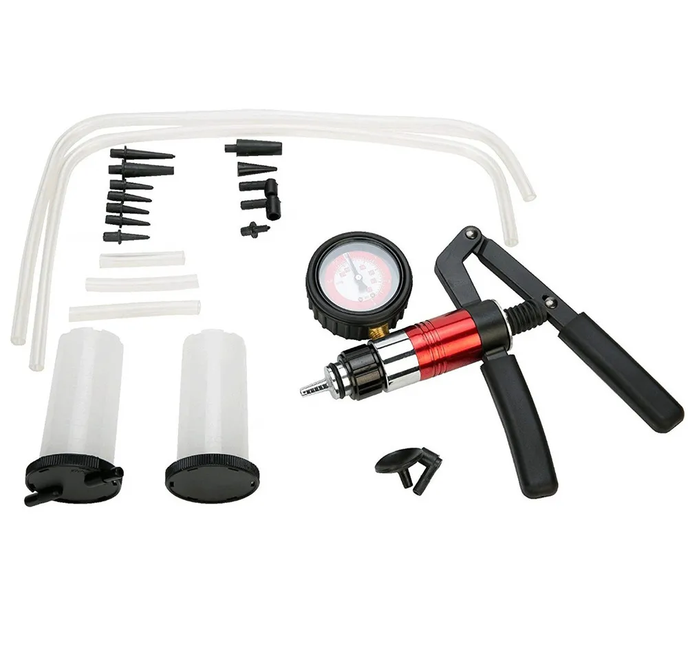 ALLSOME – outil de Diagnostic automatique pour voiture, pistolet à vide portatif, pompe à main, adaptateur de purgeur de frein, réservoir de fluide, testeur d'huile, Kit d'outils