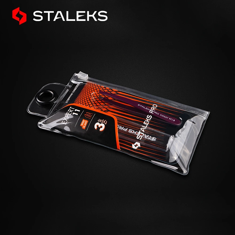 STALEKS Expert TE-11-3 Professional Eyebrow Clip Tweezers Military-grade Perfect Closure Effortlessly Pinch Fine Hair Beard AISI