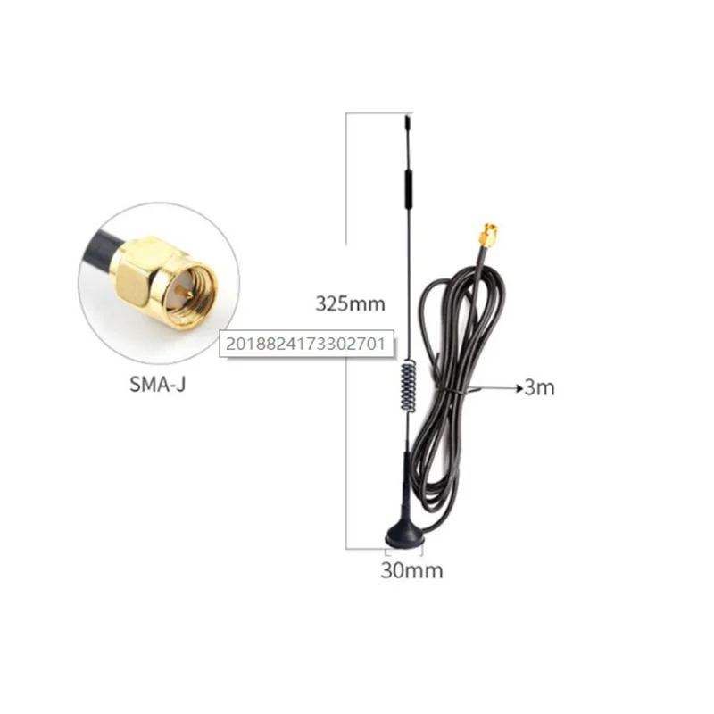 4G Magnetic Suction Cup Antenna Full Netcom Compatible with GPRS GSM 3G NB-IoT LTE Module High Gain 5dBi SMA-J RG174 3m Cable