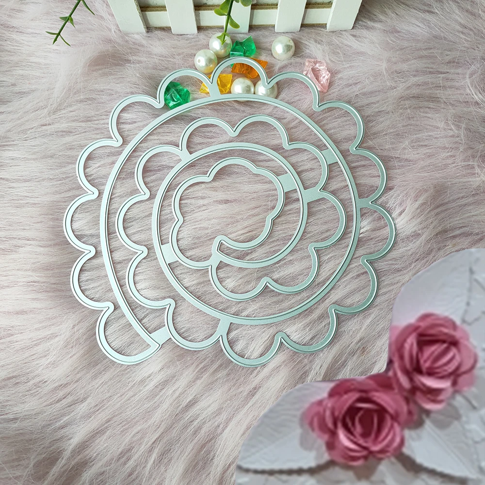 New Spiral flowers metal cutting die mould scrapbook decoration embossed photo album decoration card making DIY handicrafts