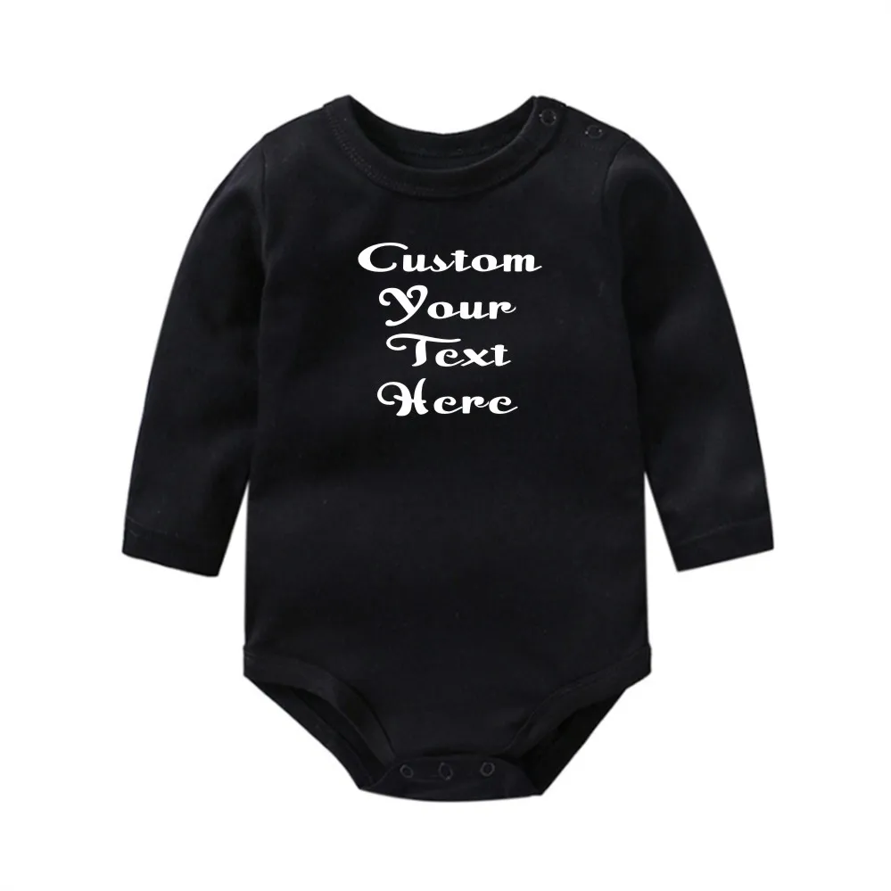 長袖ボディスーツ,パターン付きのパーソナライズされた綿100% のボディスーツ,印刷された赤ちゃんの魅力的な新生児ギフト