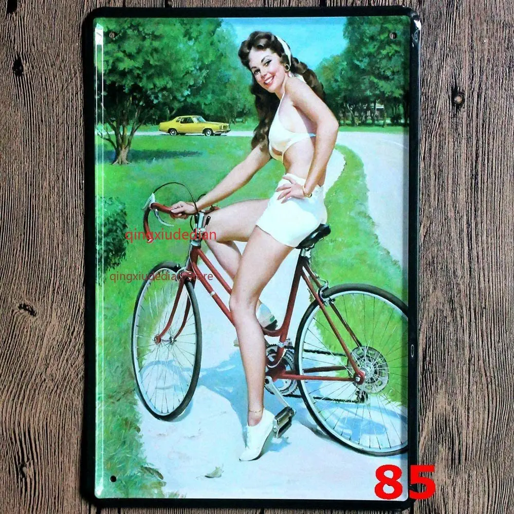

Free Pintree оригинальный ретро дизайн Велоспорт красота оловянные металлические знаки настенное искусство | Толстая белая печать плакат настенное украшение
