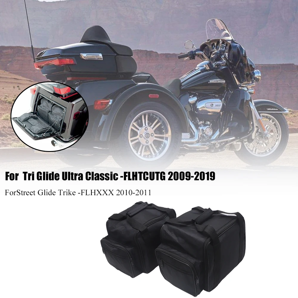 

For Harley Tri Glide Ultra Classic -FLHTCUTG Street Glide Trike -FLHXXX Motorcycle Saddlebags Trunk Liner Bag Luggage Bags 09-19