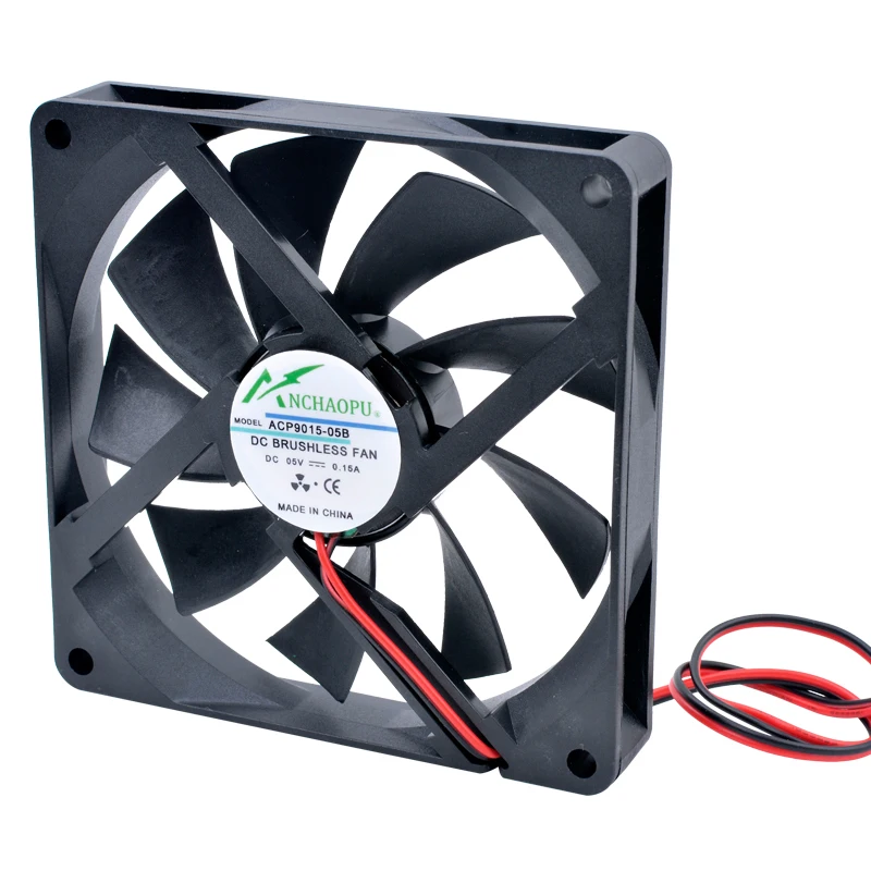 ACP9015 9.2cm 92mm fan 92x92x15mm DC5V 12V 24V Double ball bearing Ultra-thin cooling fan suitable for chassis power inverter