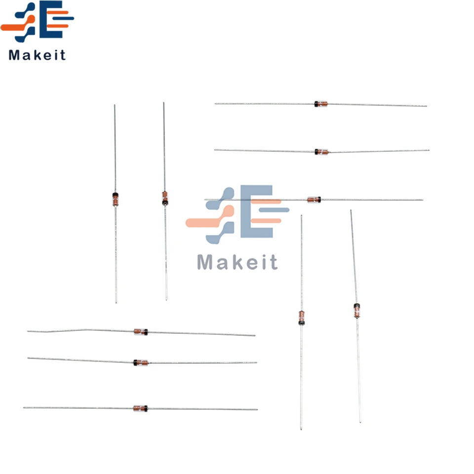 Produktbild von 50 Stück Chanzon 1N5711 Schottky-Diode – 15 MA, 70 V, DO-35 (DO-204AH), Kleinsignal-Schaltdiode, Bleifrei, RoHS – Ideal Für Schnelles Schalten