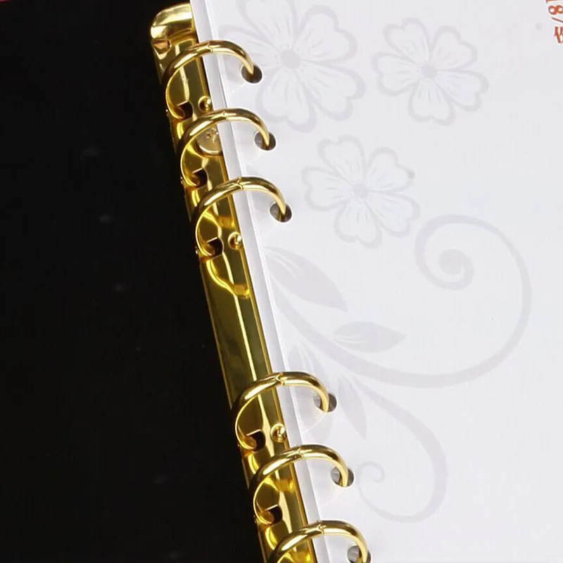 A7 2 Löcher Gold Binding Ringe Lose Blatt Buch Binder Ringe DIY Notebook Segregator Metall Ringbuch Schreibwaren Büro Liefern
