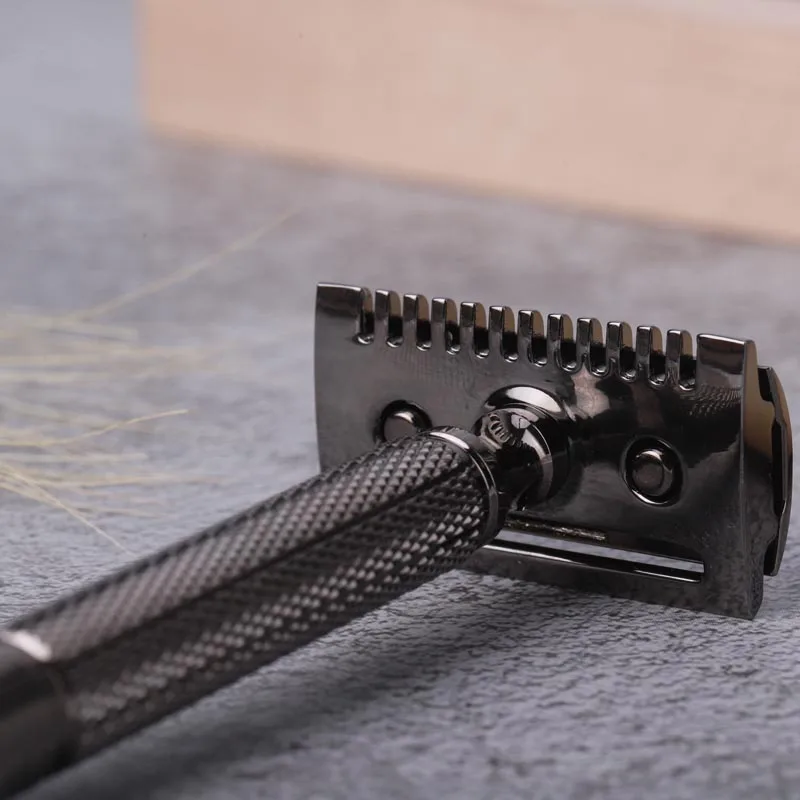 Bild 6: Yaqi Rotguss Farbe Gerändelt 3 stücke Mens Double Edge Sicherheit Rasiermesser