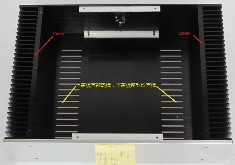 WA117 All-Aluminum (non-porous) Chassis DIY cooling Case Audio Amplifier Shell 430*120*310mm