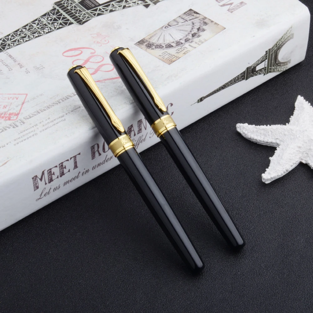 

15Pcs Luxury Business Metal Fountain Pen 0.5mm nib Ink Pen Elegant office signature pen School office supplies