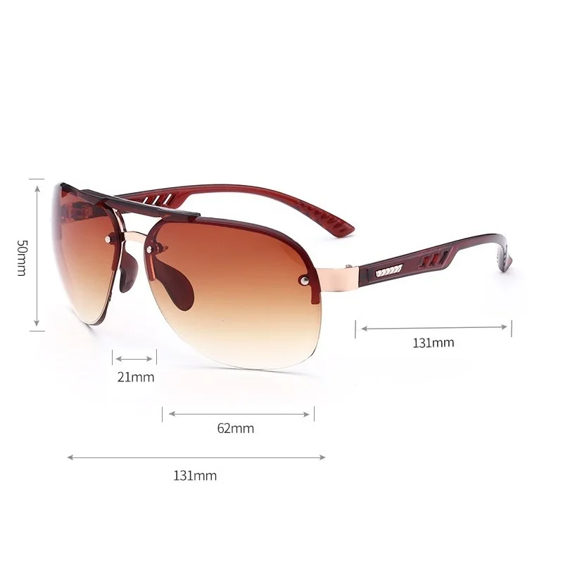 Luxury Pilot Sunglasses Men Women Oversized Driving Sunglasses Man Gradient Lens Black Sun Glasses Eyewear Oculos Gafas UV400