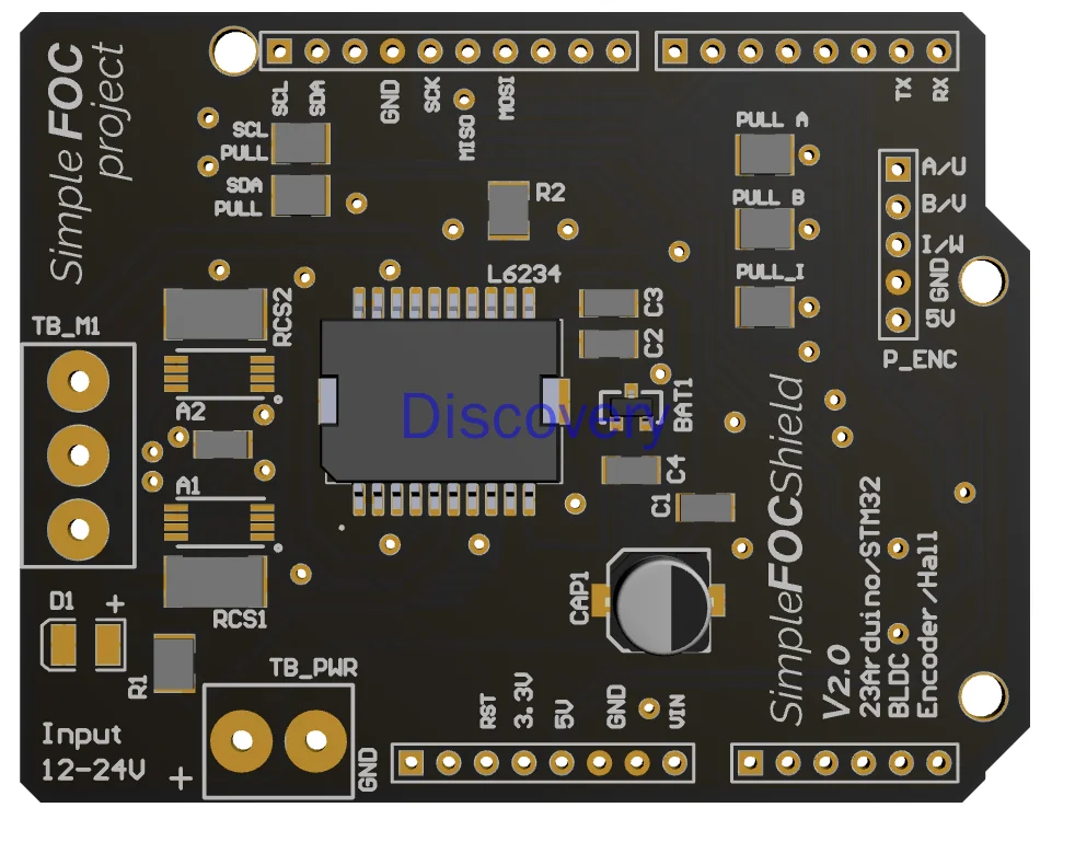 SimpleFOC 2.0 Package Brushless Motor Dual Way SimpleFOC Shield Inverted Pendulum Balancing Vehicle