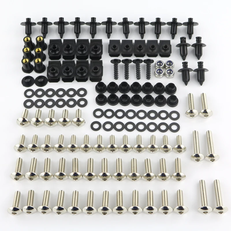 Fit Für Yamaha YZF R125 YZF R25 R3 FZ1 FZS1000 Fazer FZ6 Fazer FZ6R FZR600 Motorrad Komplette Voll Verkleidung Schrauben Kit Clips Muttern