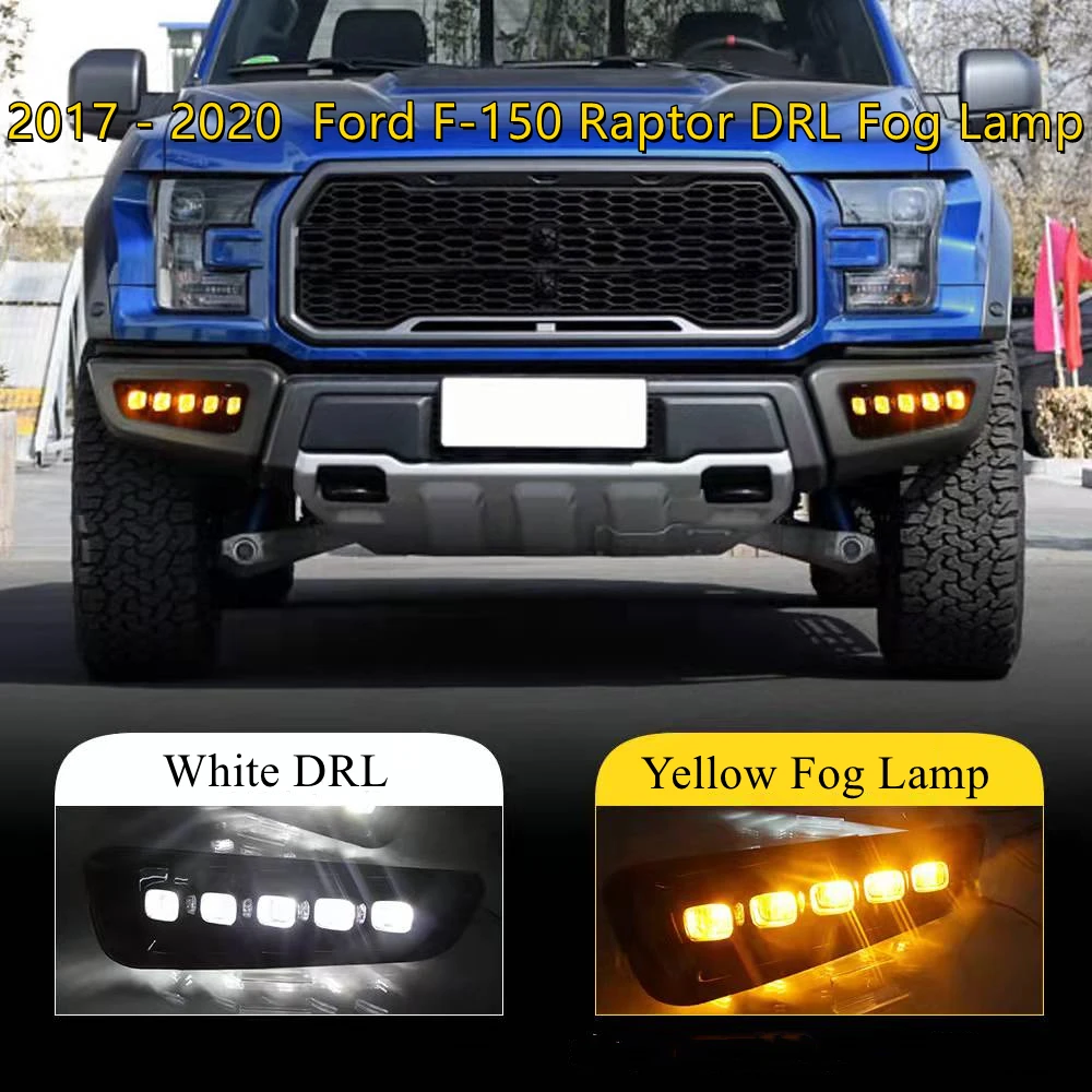 LED Daytime Running Lights DRL Fog Light For 2017 2018 2019 2020 Ford F-150 Raptor Car Accessories