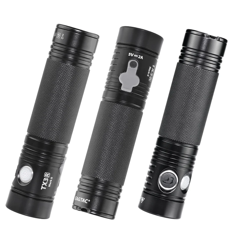 EAGTAC TX3G XHP70.2 XHP35 مصباح ليد جيب 3550 لومينز نوع C USB قابلة للشحن 26650 بطارية فائقة السطوع الشعلة مفتاح مزدوج الجانب