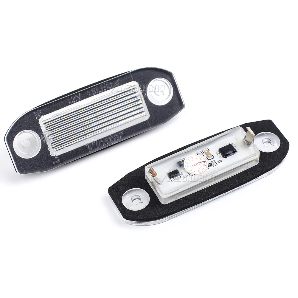 2Pcs White Canbus LED License Plate Light for Volvo S80 XC90 S40 V60 XC60 S60 C70 V50 XC70 V70 White Car-Styling Number Lamp 12V