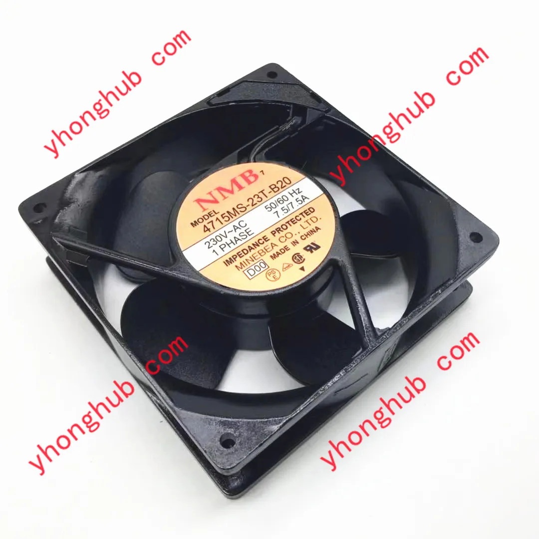 

NMB-MAT 4715MS-23T-B20 D00 AC 230V 7.5W 120X120X38mm Server Cooling Fan