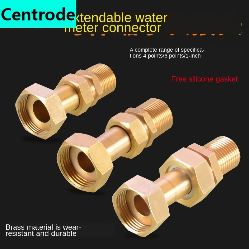Conector de cobre retrátil, acessórios de 1/2 polegadas a 3/4 polegadas medidor de água de união interior e externo para fio de água
