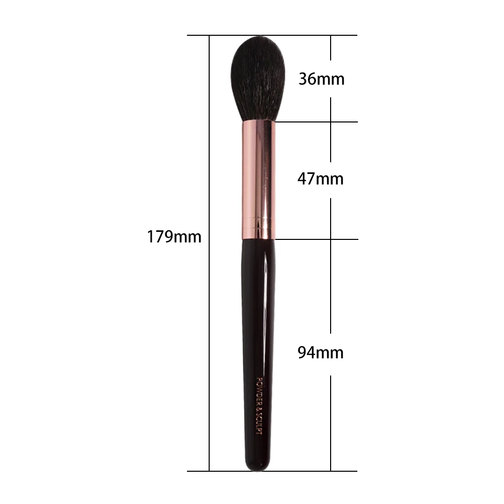 CT Brand Powder Sculpting Brush High Quality Squirrel & Goat Hair Soft Tapered Highlighter Powder Makeup Brush with Box