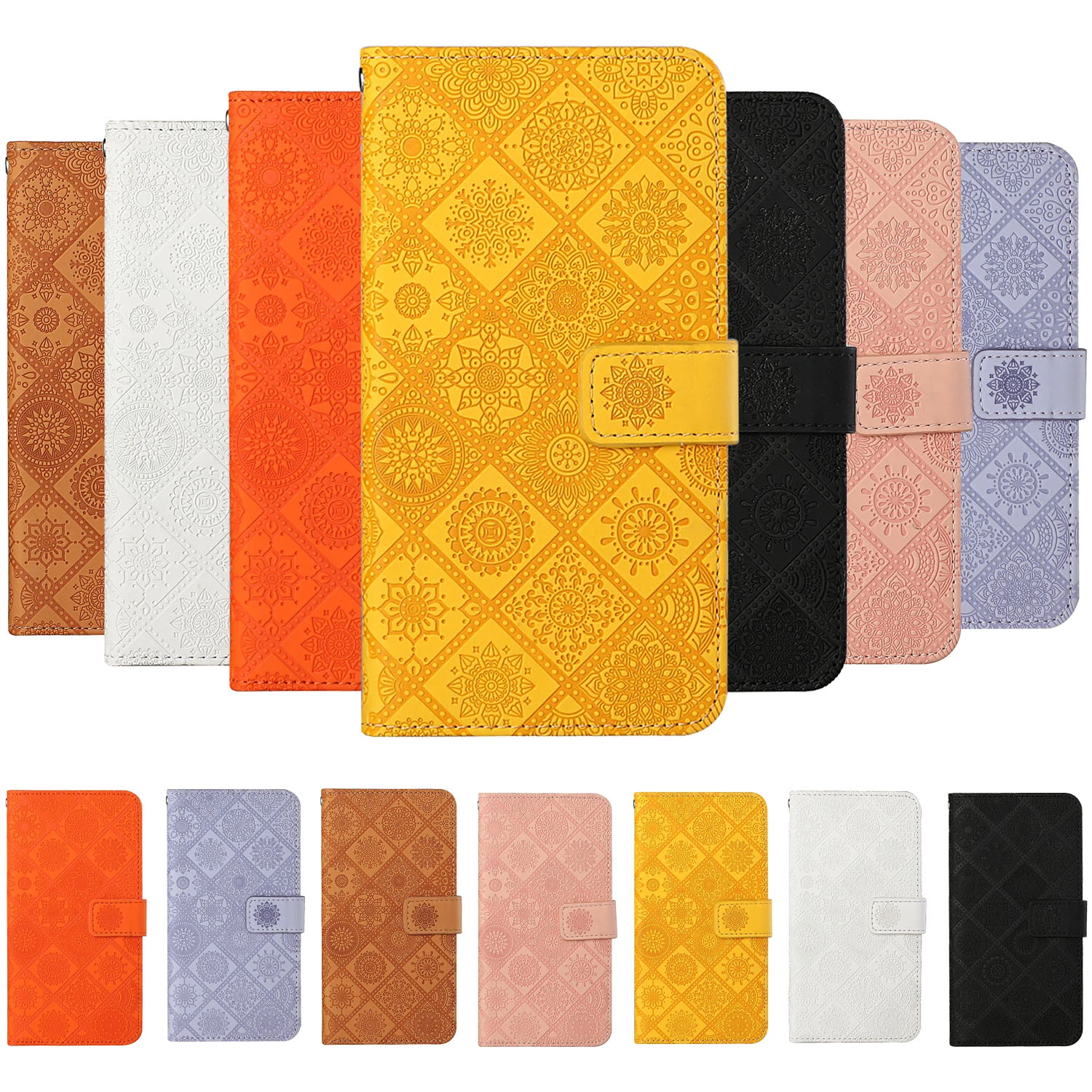 National Pattern Flip Walle Leather Phone Case For iPhone 6 7 8 SE 13 6S Plus 12 11 Pro X XS XR Max Card Holder Stand Book Cover