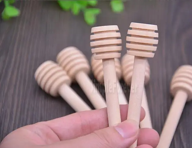 

8cm MINI Wooden Honey Dippers Wedding Favors Wood Honey Spoon Stick