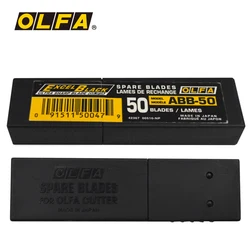 OLFA-cuchilla negra de repuesto, importada de Japón, abb-50, 9mm, 50 unidades