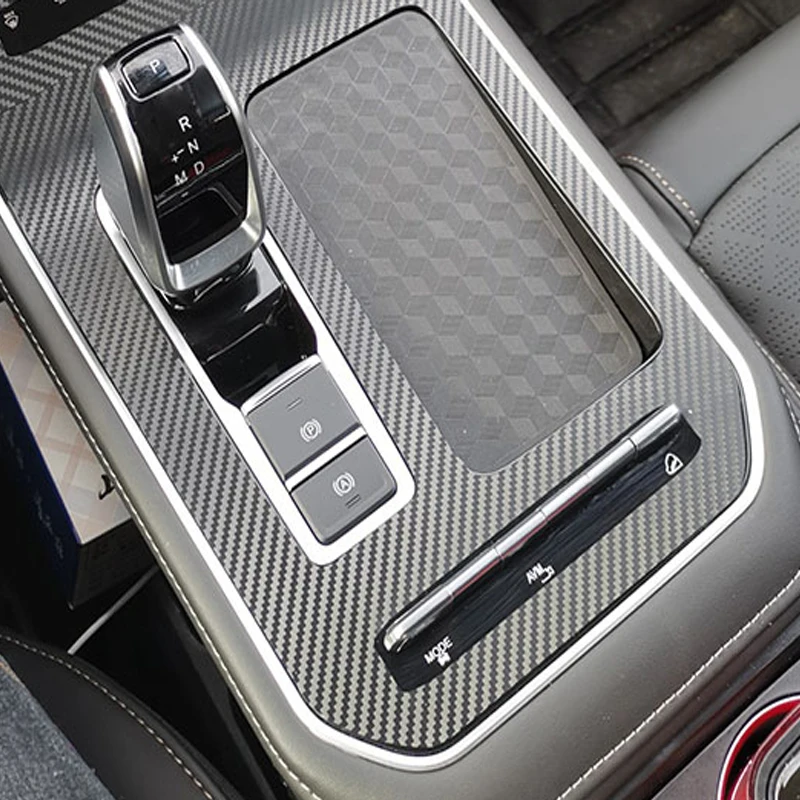 For Chery Tiggo 7 Pro 2023 2022 2021 Car Console Gearbox Panel Sticker Strips Carbon Fiber Film Garnish Interior Accessories