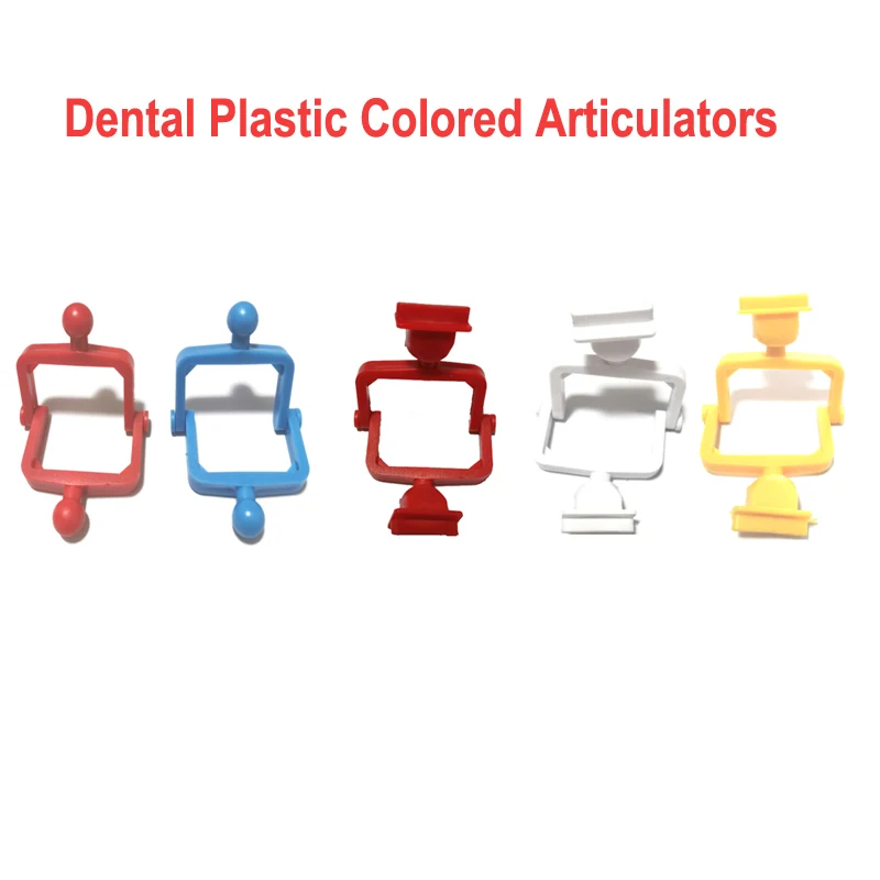 100Sets Dental Material Plastic Articulator Mixed Colored Disposable Articulator On Model Work