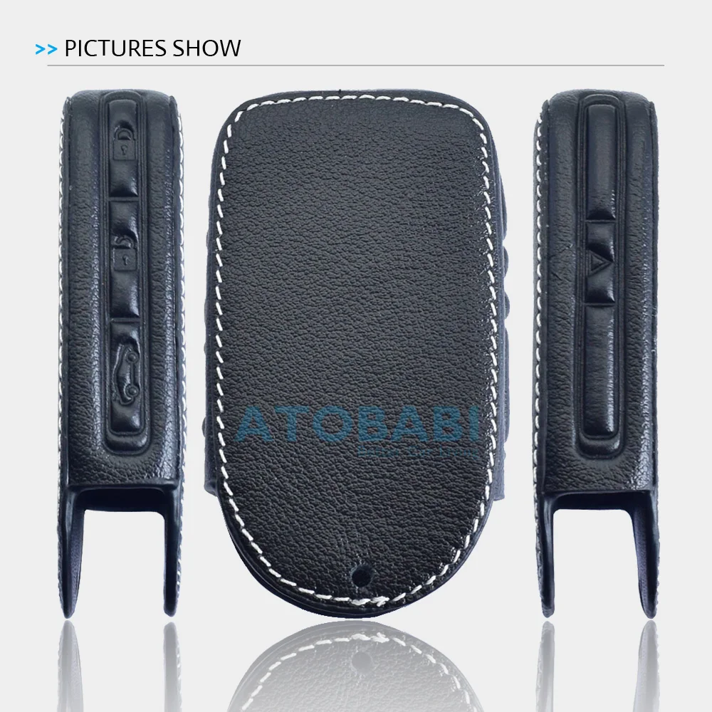 Leather Car Key Cover For Volvo XC40 XC60 XC90 V60 S90 S60 V90 2019 2020 4 Buttons Smart Keyless Remote Control Protector Cases