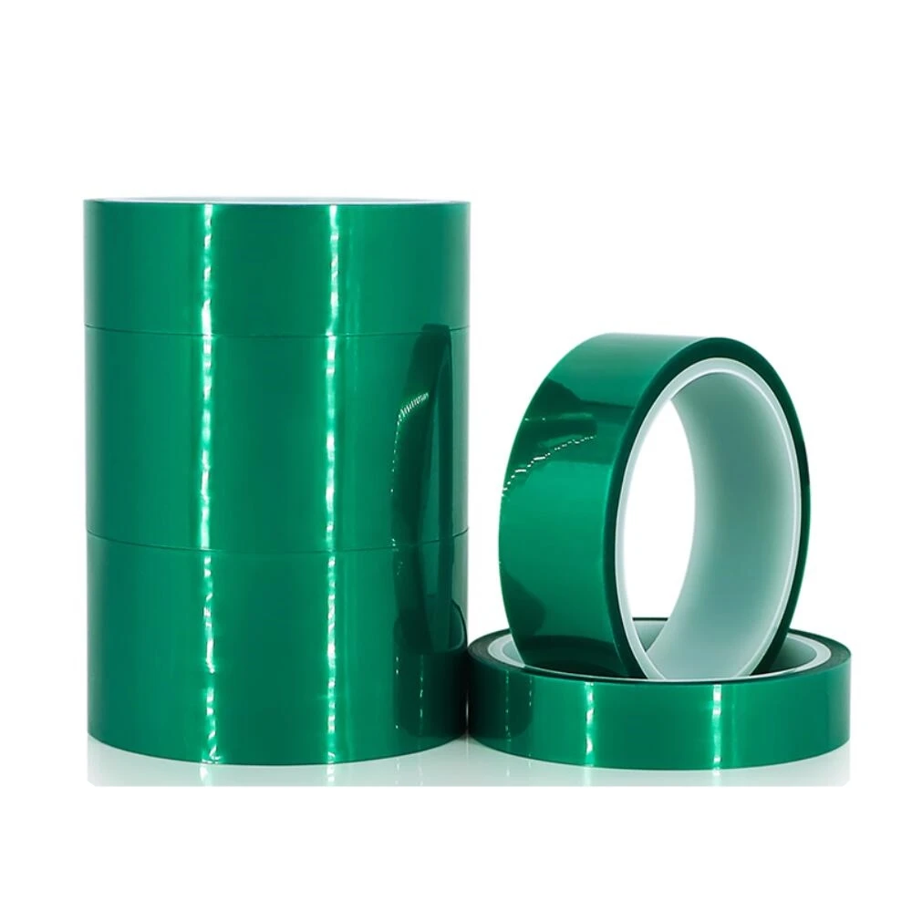 Green Polyester Hi-Temp Masking Tape PET Tape With Silicone Adhesive, Ideal For Painting, Powder Coating, Circuit Boards