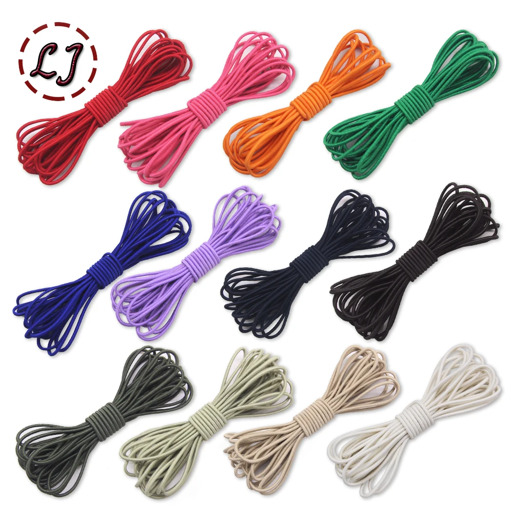 2.5mm Elastic Rope Elastic Band Shock Cord Bungee Rubber Band Stretch Thread for Garment Accessory Craft Handmade DIY