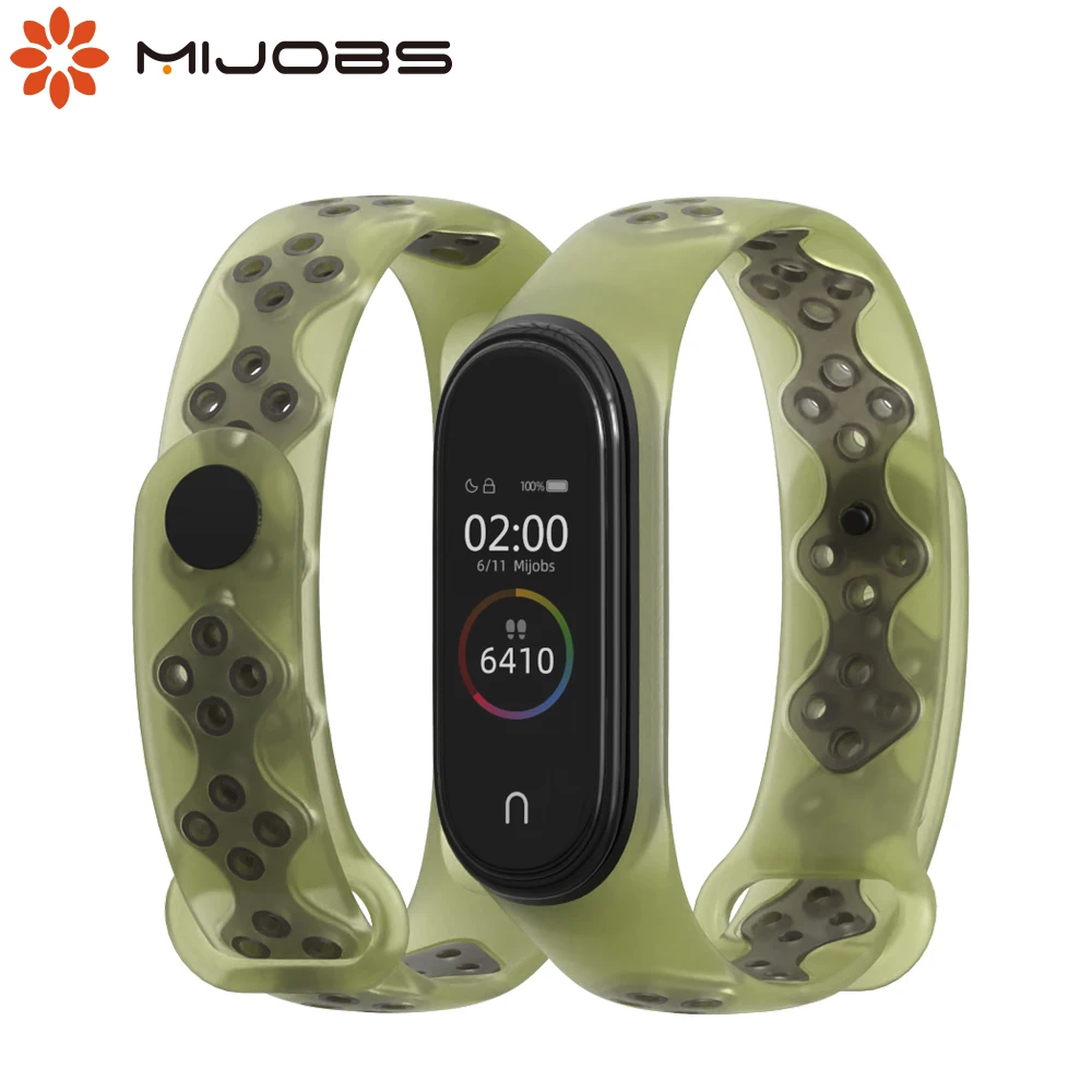 Für Xiaomi Mi Band 4 Armband Handgelenk Armband für Xiaomi Band 4 Opaska Sport Silikon für Miband 3 Armband durchscheinende Zubehör